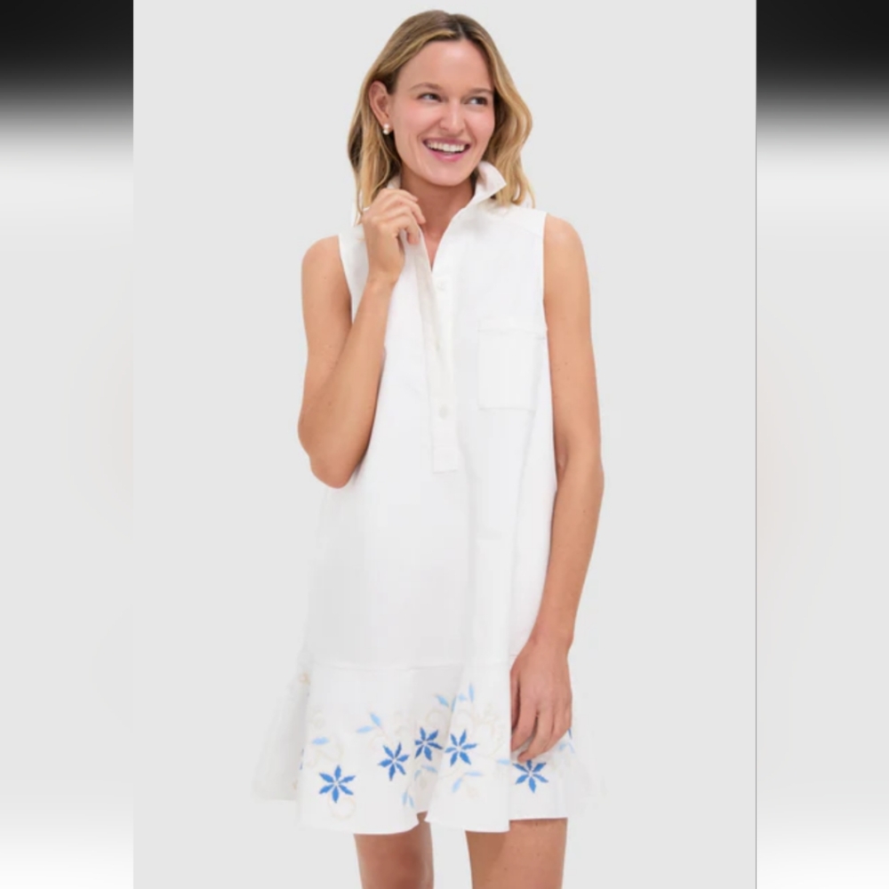 NWT Tuckernuck Embroidered White Dress